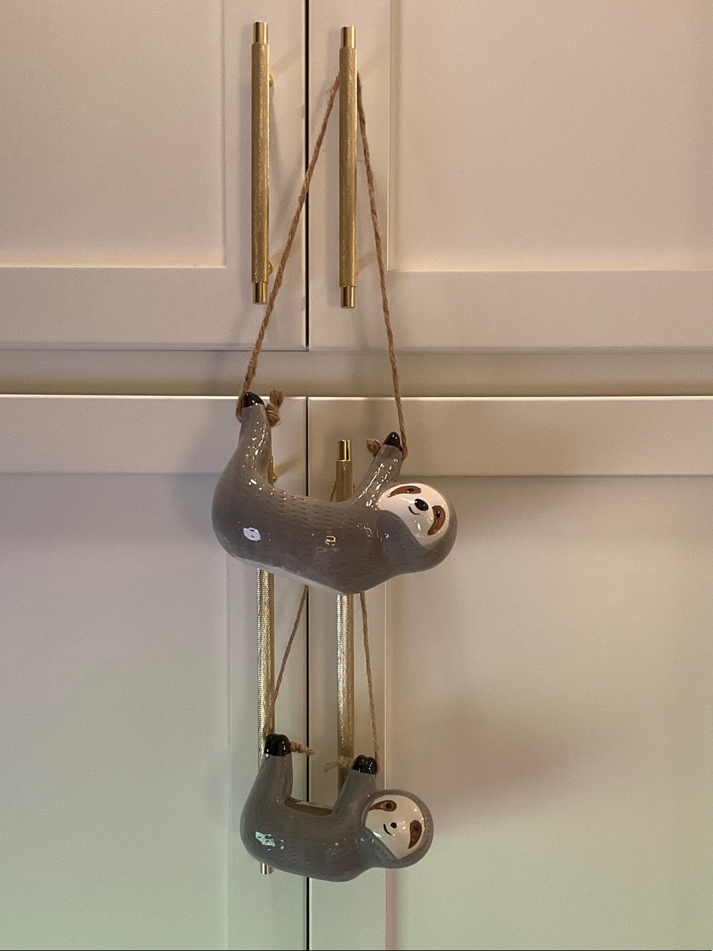 Ceramic Sloth Double Hanging Decor/Planters